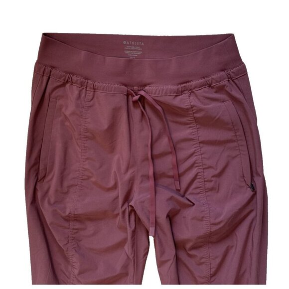 Athleta Altitude mid rise jogger, zip pockets cuffed,‎ 988416, maroon, size 6T - Picture 5 of 12